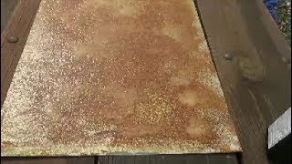 how to make galvanized metal rust