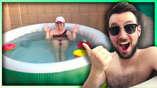 I SURPRISED MY WIFE WITH A HOT TUB! - Coleman SaluSpa Hot Tub Review
