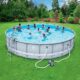 Coleman Pool 22×52 Power Steel Frame Above Ground Swimming Pool set